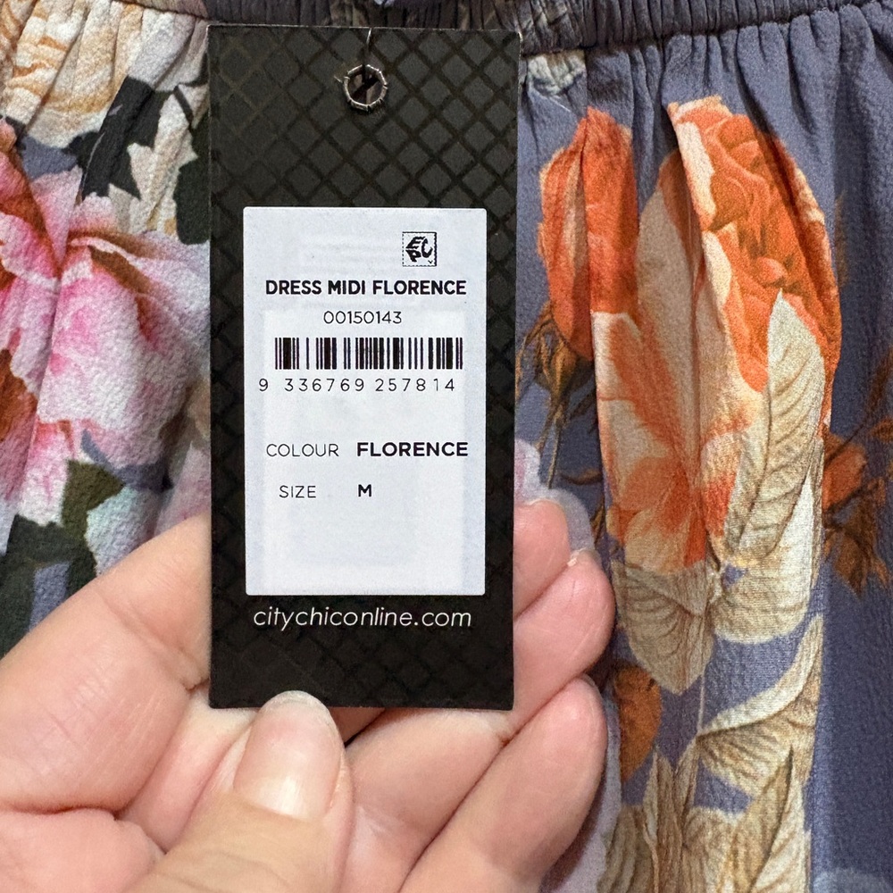 City Chic Florence Off Shoulder Midi Dress M/18 - Picture 3 of 3